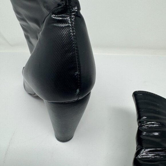 chie mihara black leather cut out heeled boots EU 41 US 11 - Picture 9 of 11